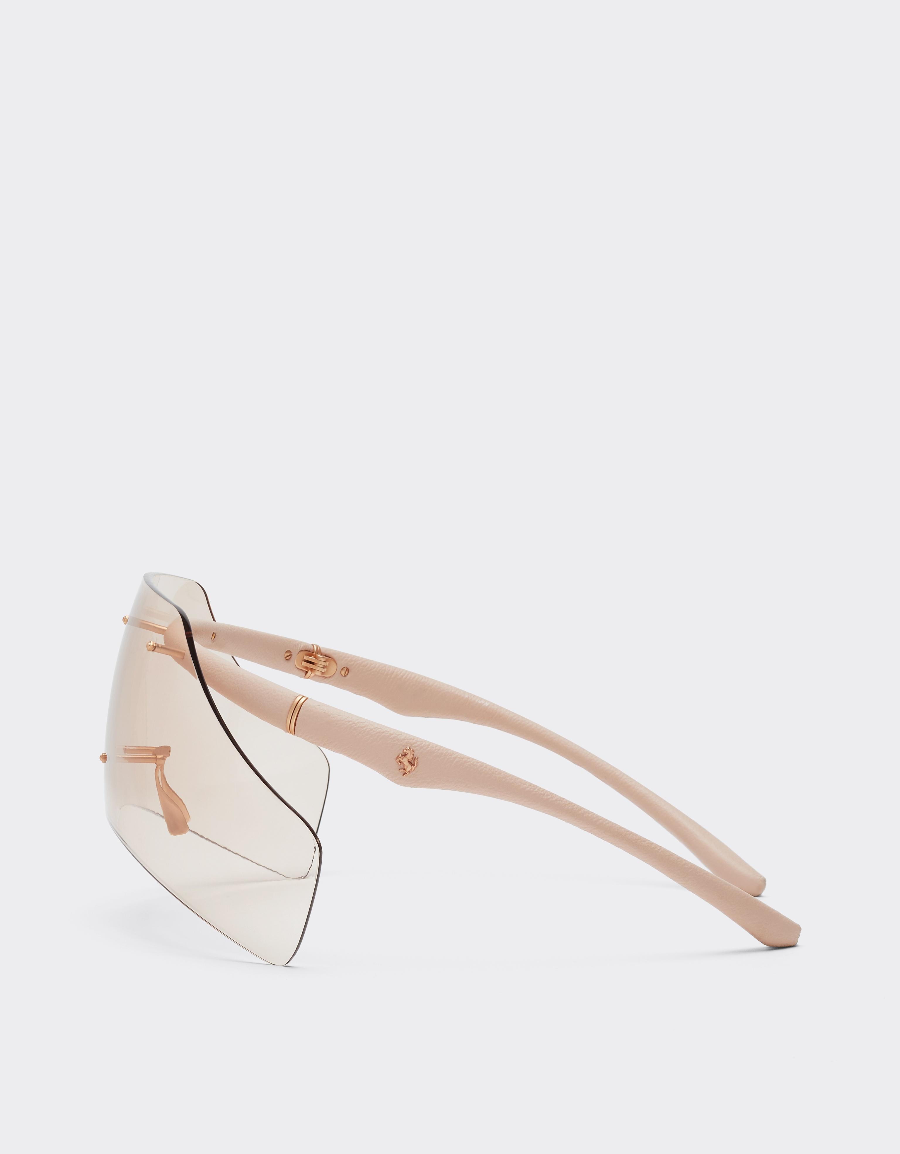 Ferrari sunglasses ininjected ‘ ’, metal and pink leather with a pink lens frame