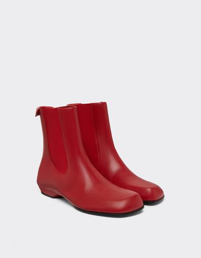 Leather Chelsea boots with patches