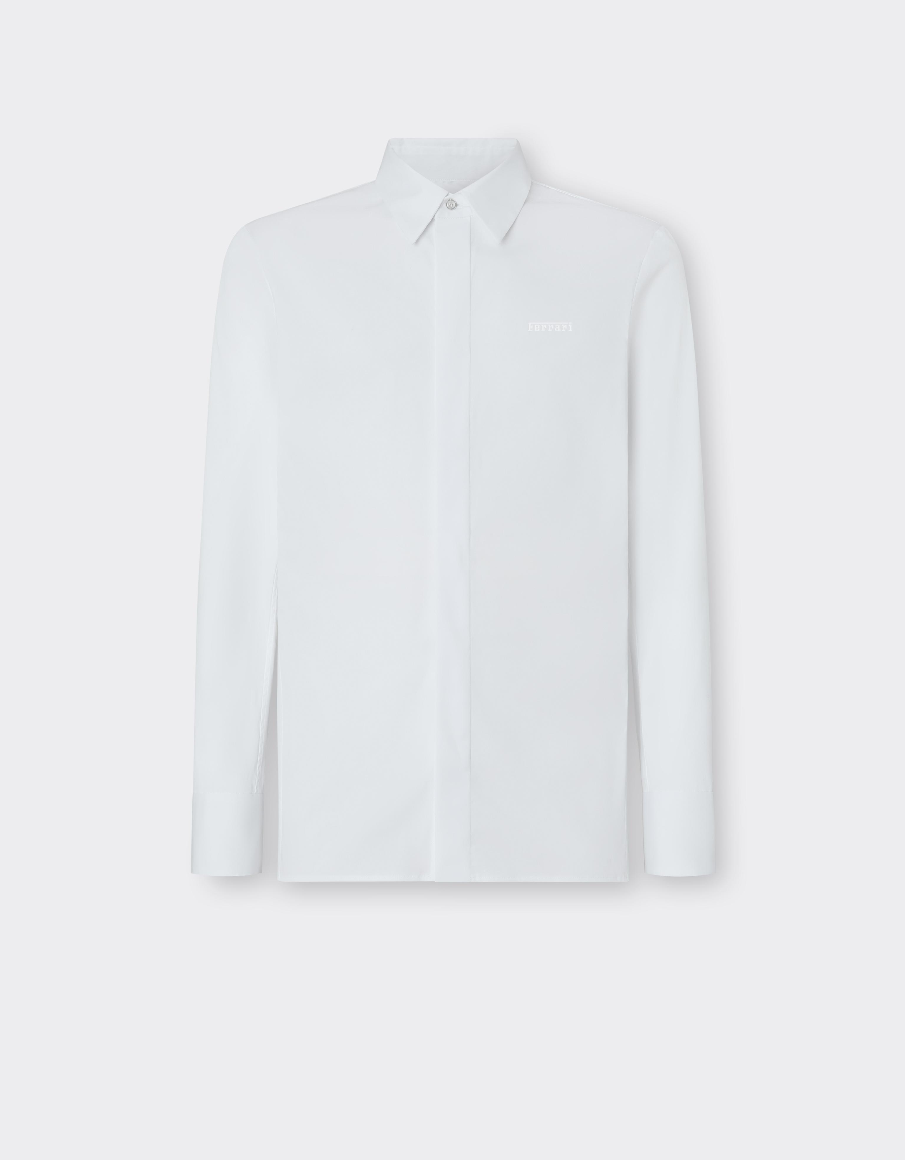 Camisa de popelín de algodón de corte entallado