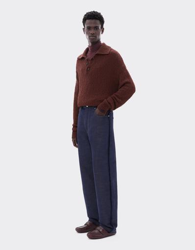 5-Pocket Trousers in Cotton and Linen Denim