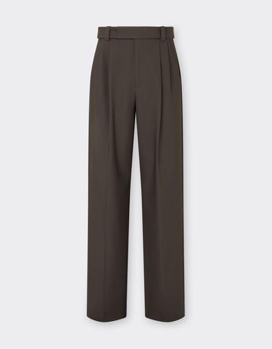 Crepe Trousers with Pleats
