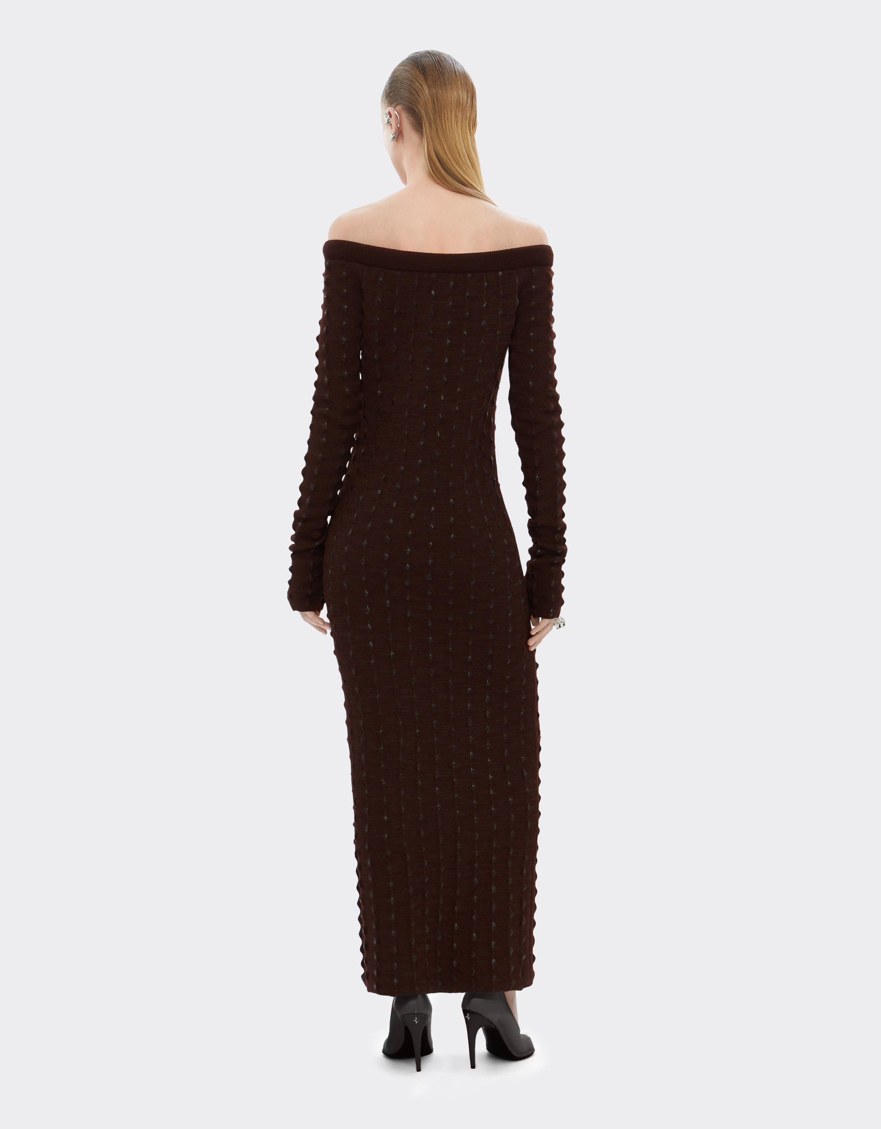 Long Wool and Cotton Dress