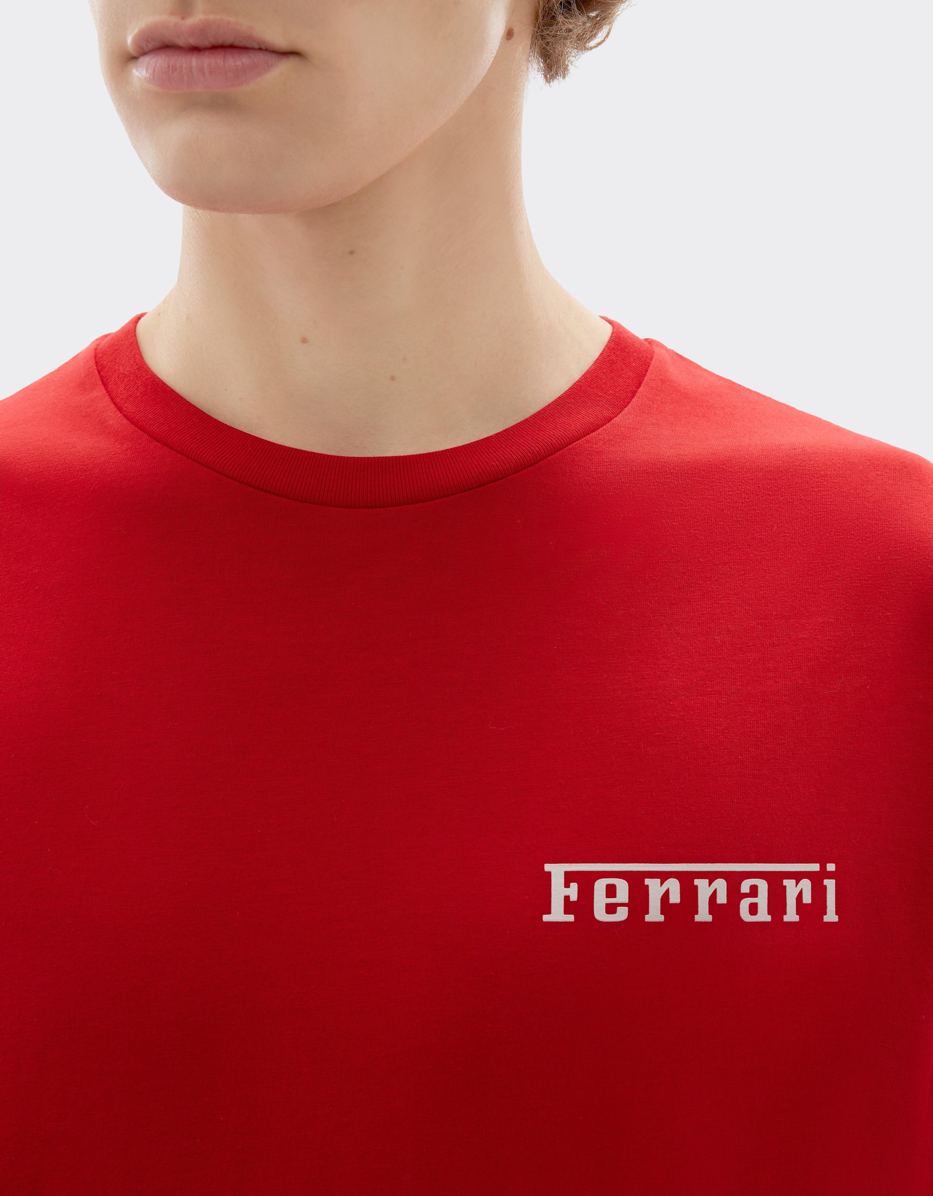 Cotton T-shirt with Ferrari logo