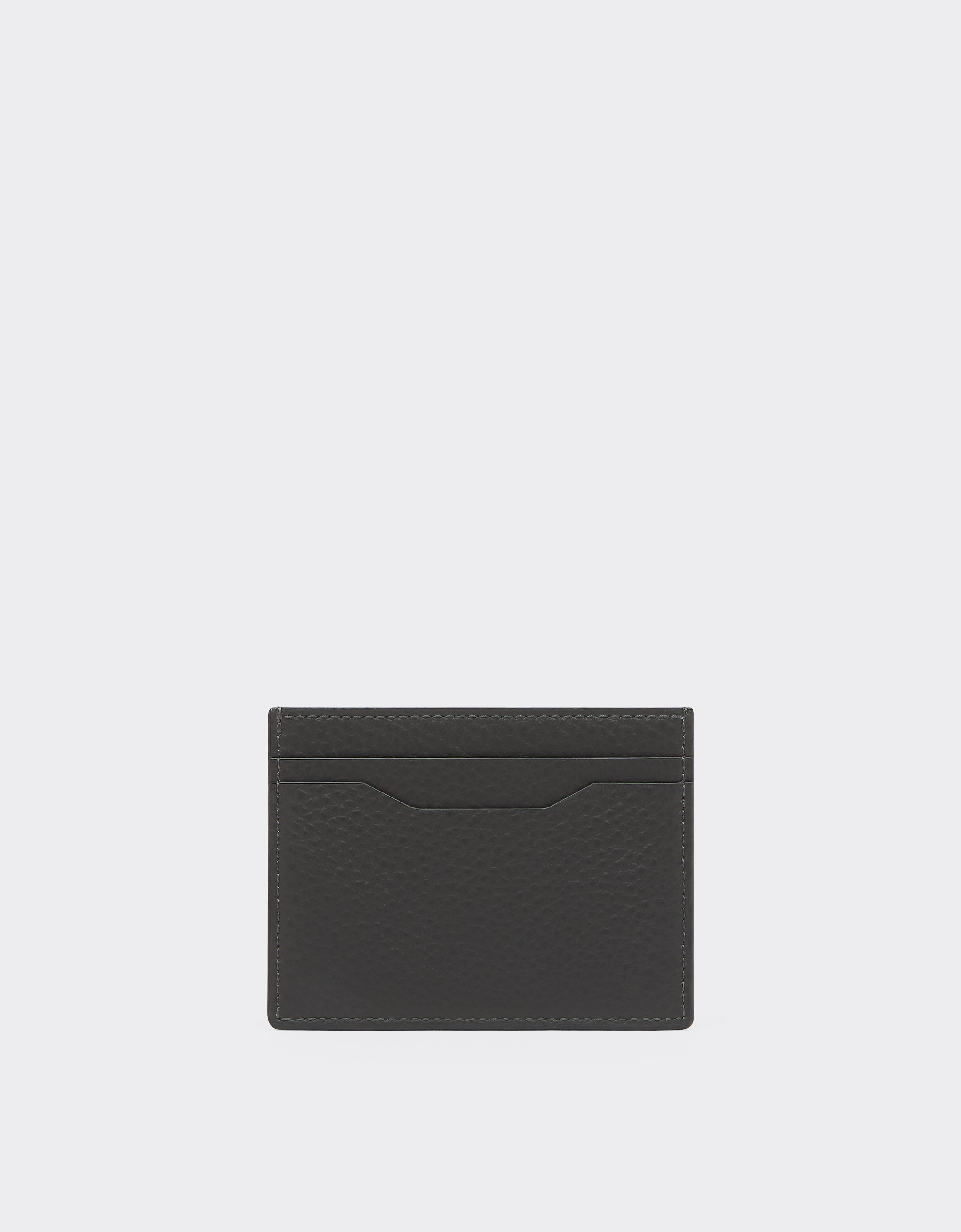 Garnet Leather Card Holder with Printed Logo