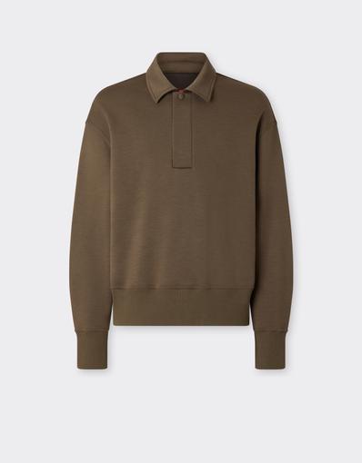 Wool and Cotton Polo Shirt