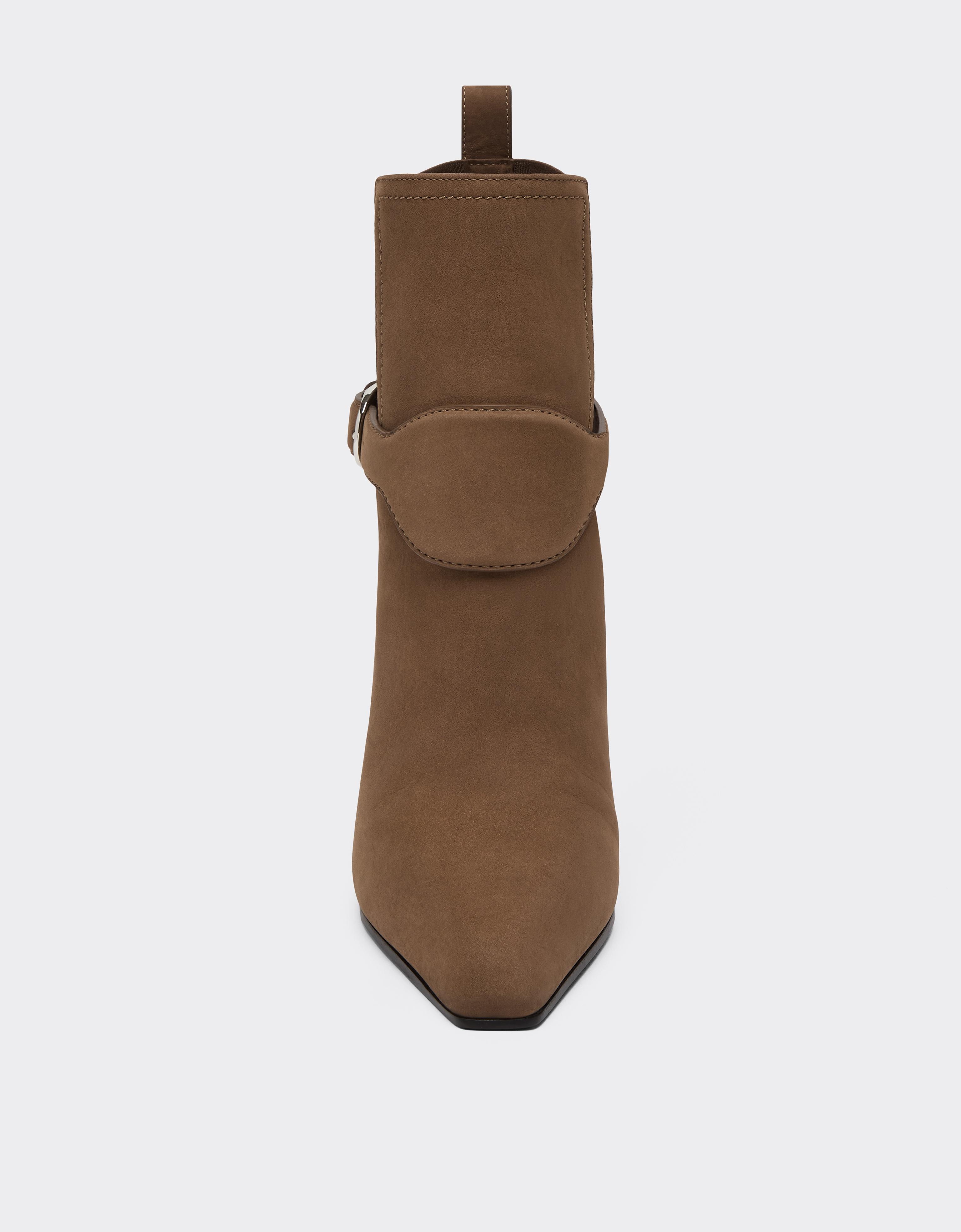 Nubuck Ankle Boots with High Heel