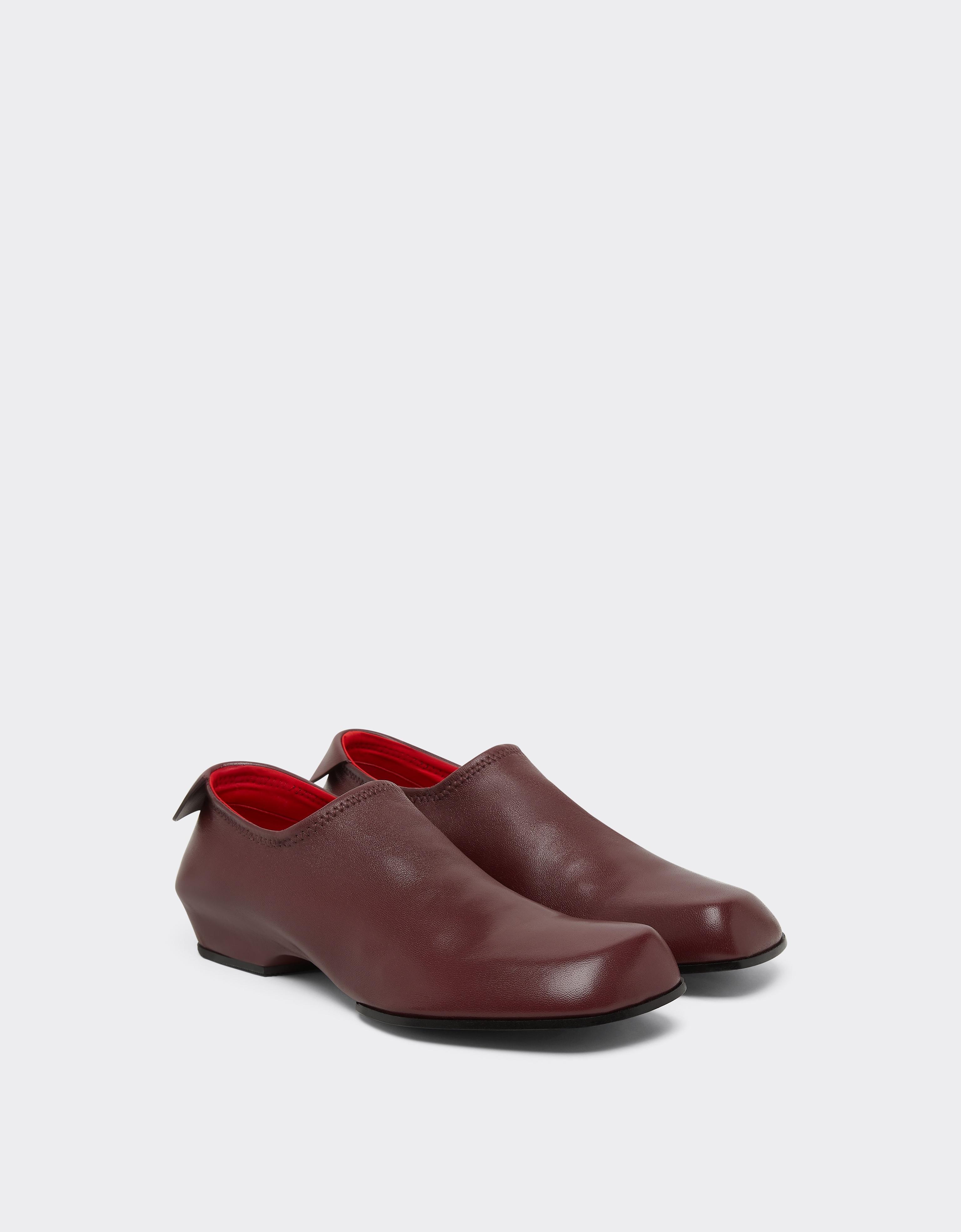 Glossy Leather Mules with Square Heel