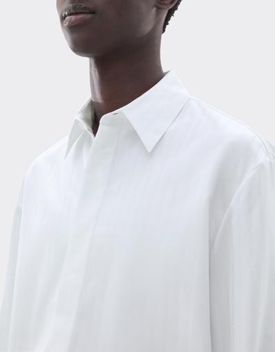 Camisa de satén de algodón jacquard