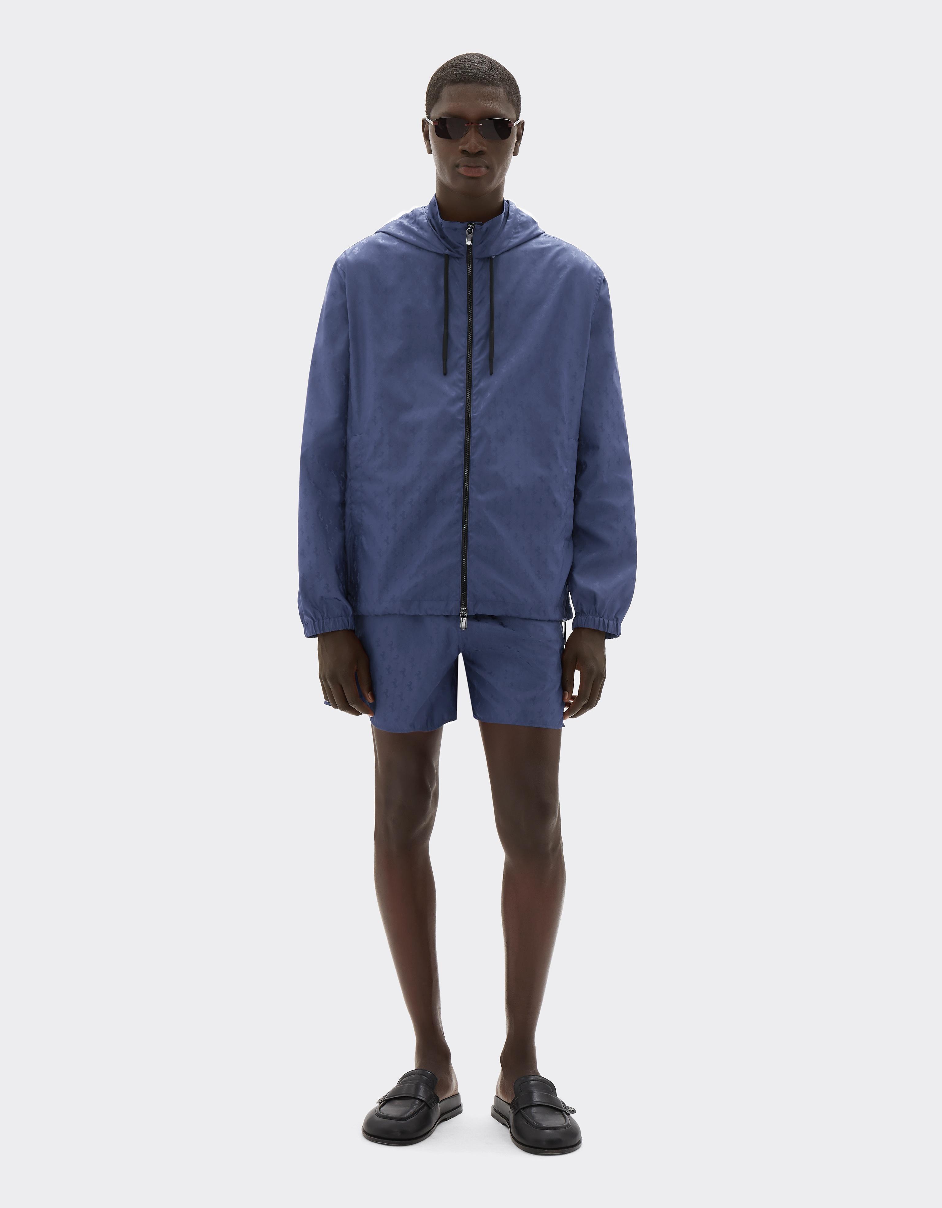 Nylon windbreaker with Prancing Horse motif