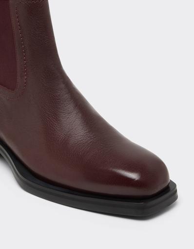 Garnet Leather Chelsea Boots