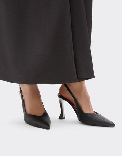 Leather Slingbacks with Ferrari Heel