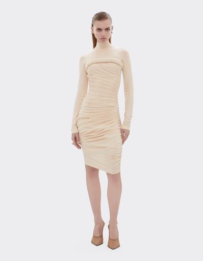 Ribbed Midi Dress in Viscose Jersey