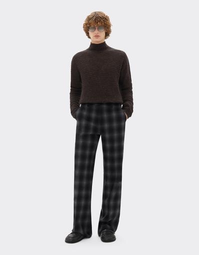 Straight-leg Tartan Wool Flannel Trousers