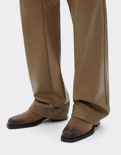 Nubuck Chelsea boots with logo