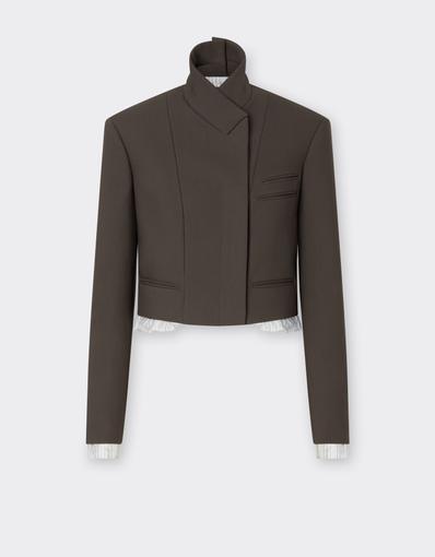 Blazer corto de crepé