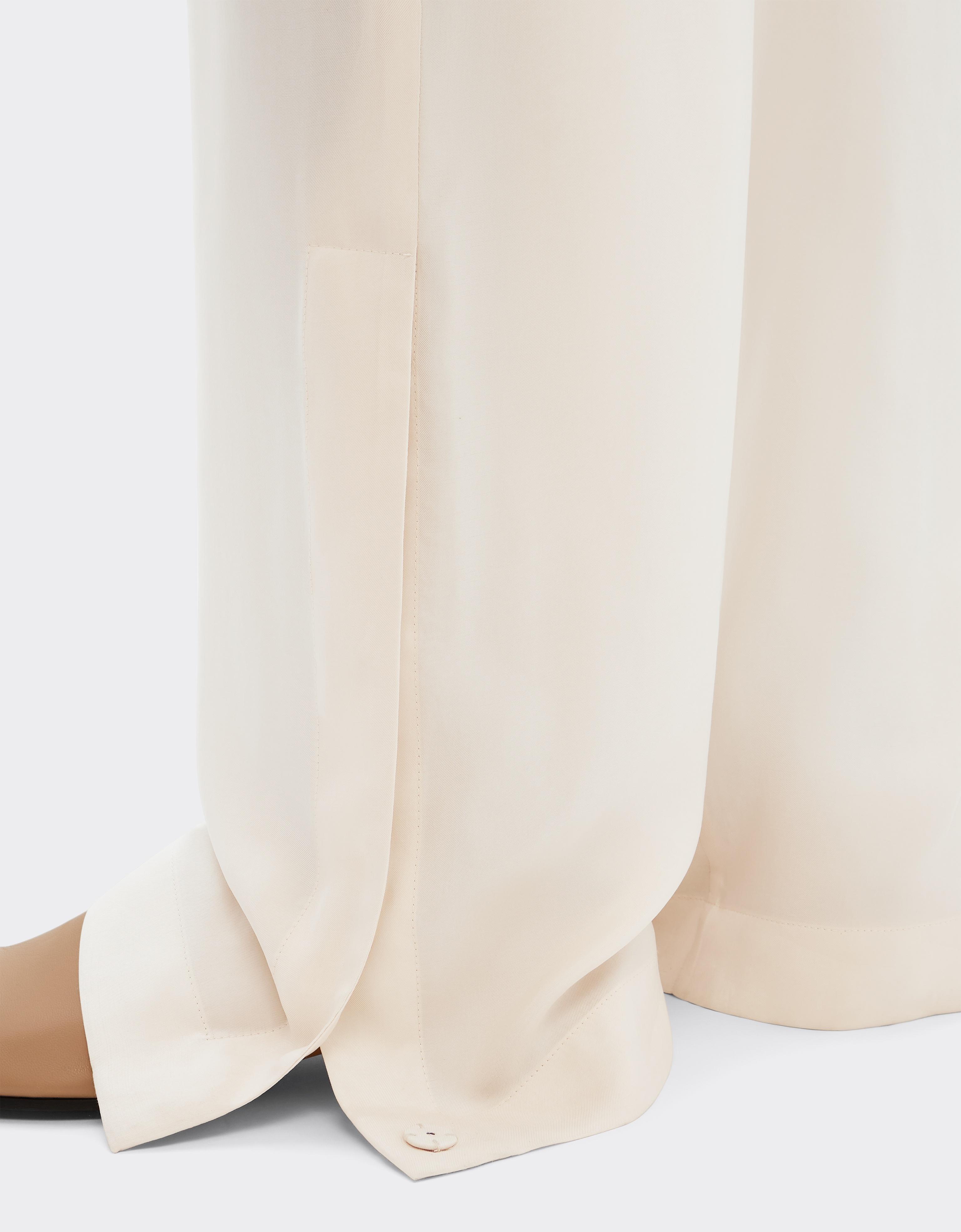 Wide-Leg Trousers in Cupro Twill