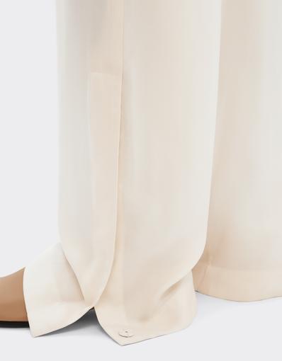 Wide-Leg Trousers in Cupro Twill