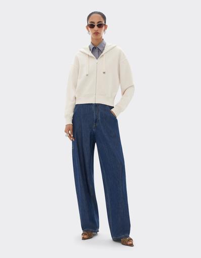 Sudadera con capucha de lana y algodón