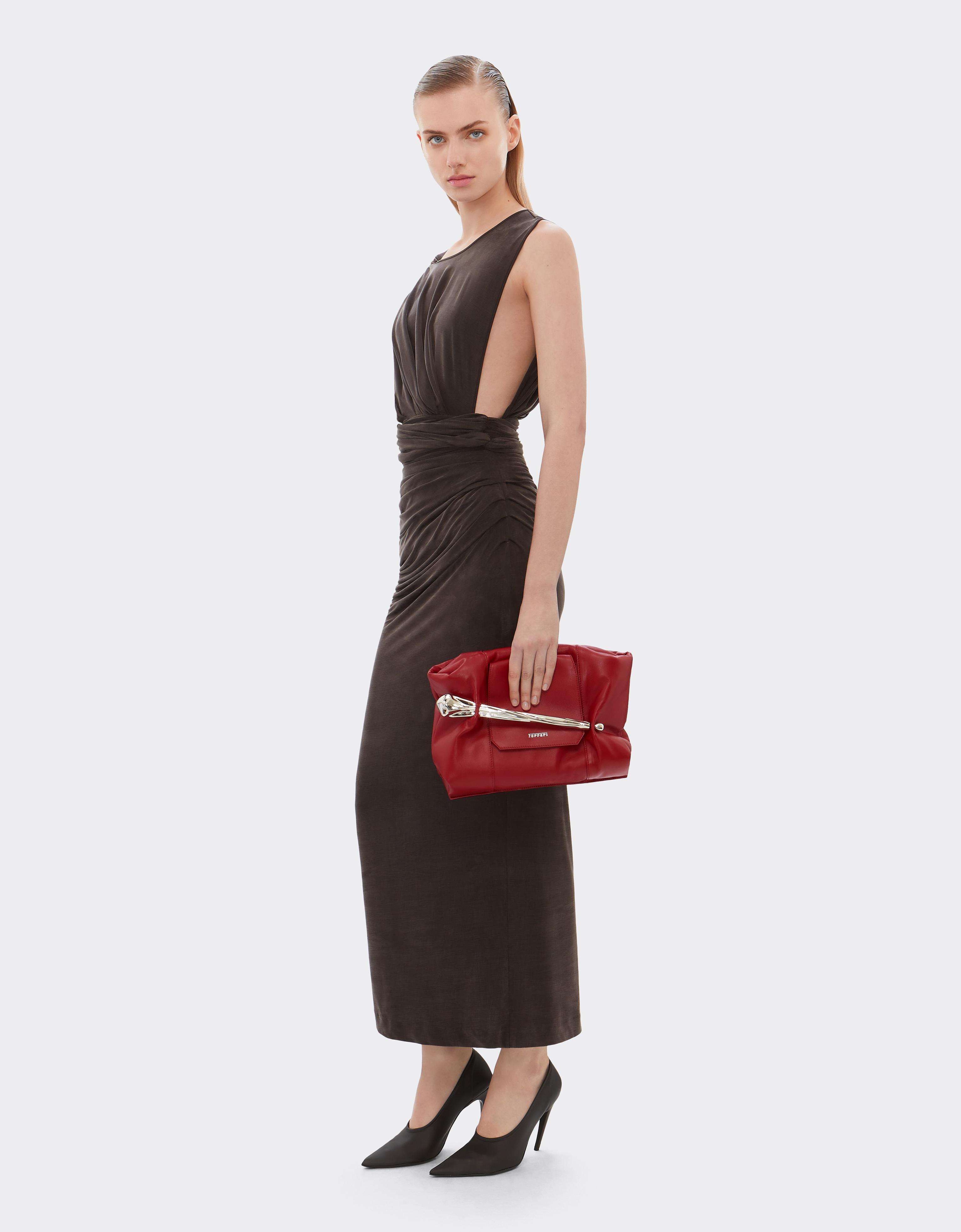 Soft Semi-Gloss Leather Clutch