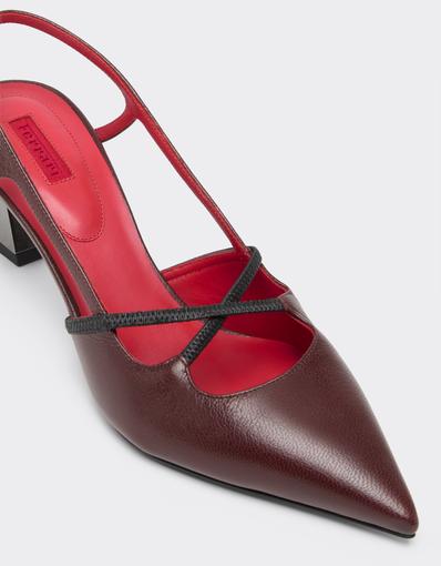 Leather Slingback with Sculpted Heel