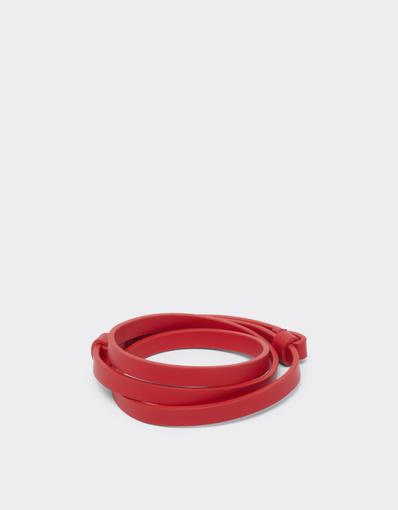 Triple-wrap leather bracelet