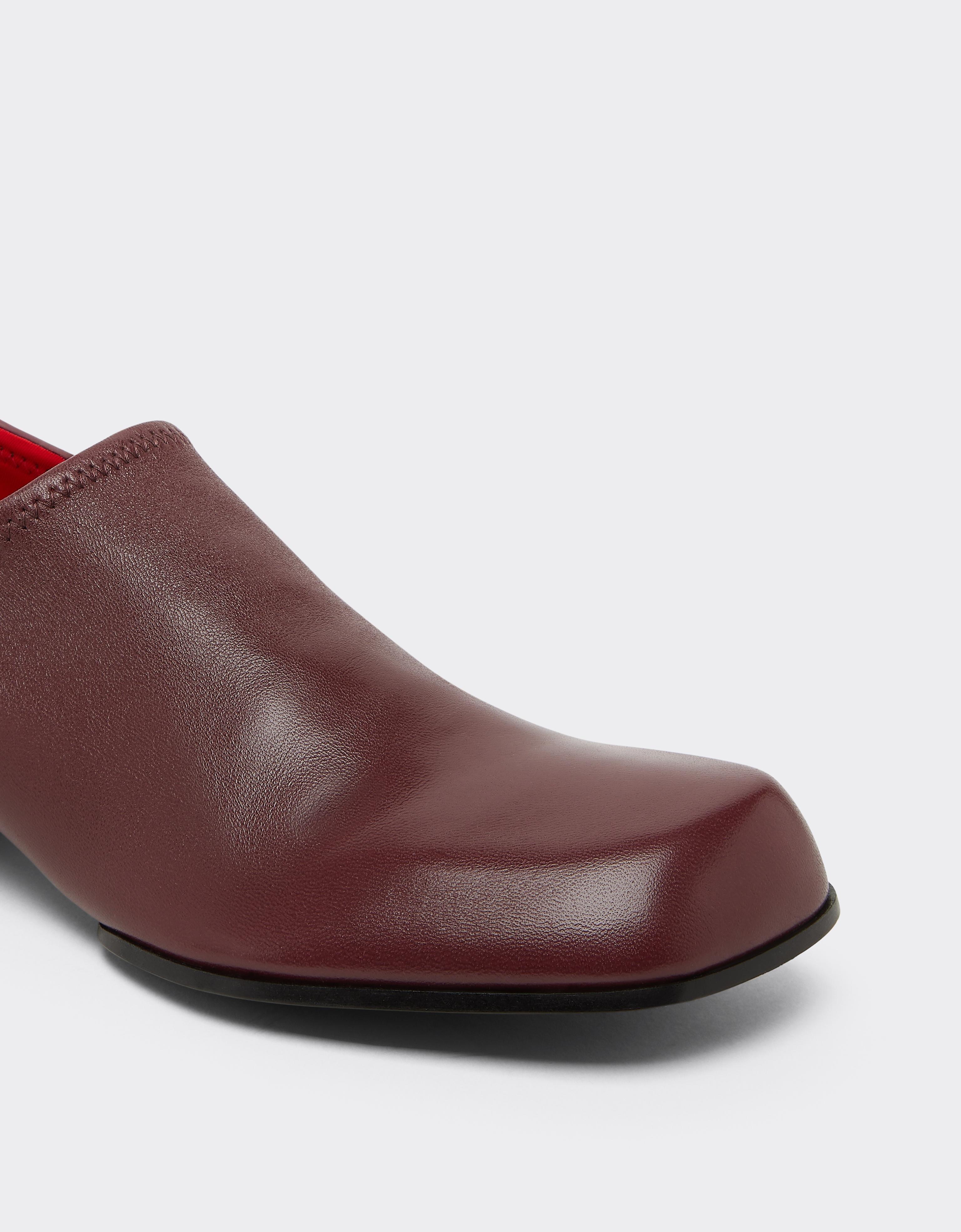 Glossy Leather Mules with Square Heel
