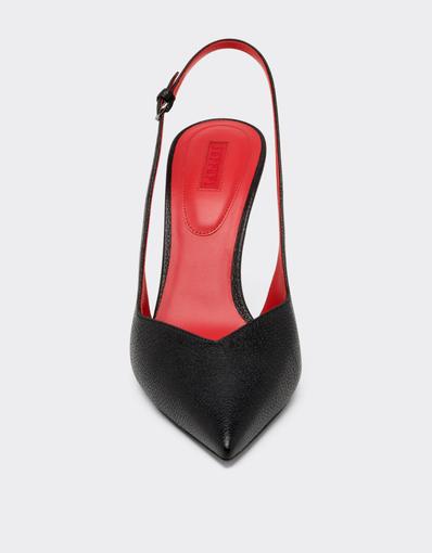 Leather Slingbacks with Ferrari Heel
