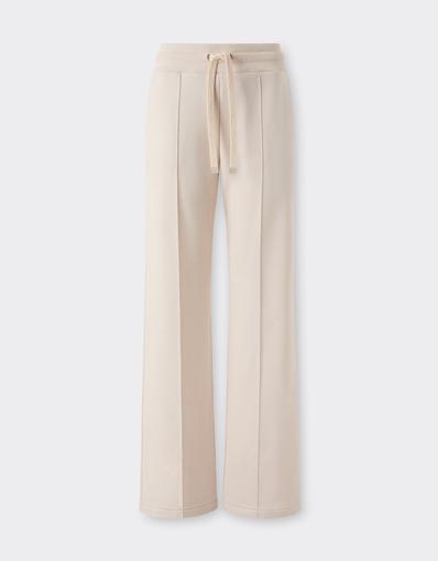 Wool and Cotton Trousers with Drawstring