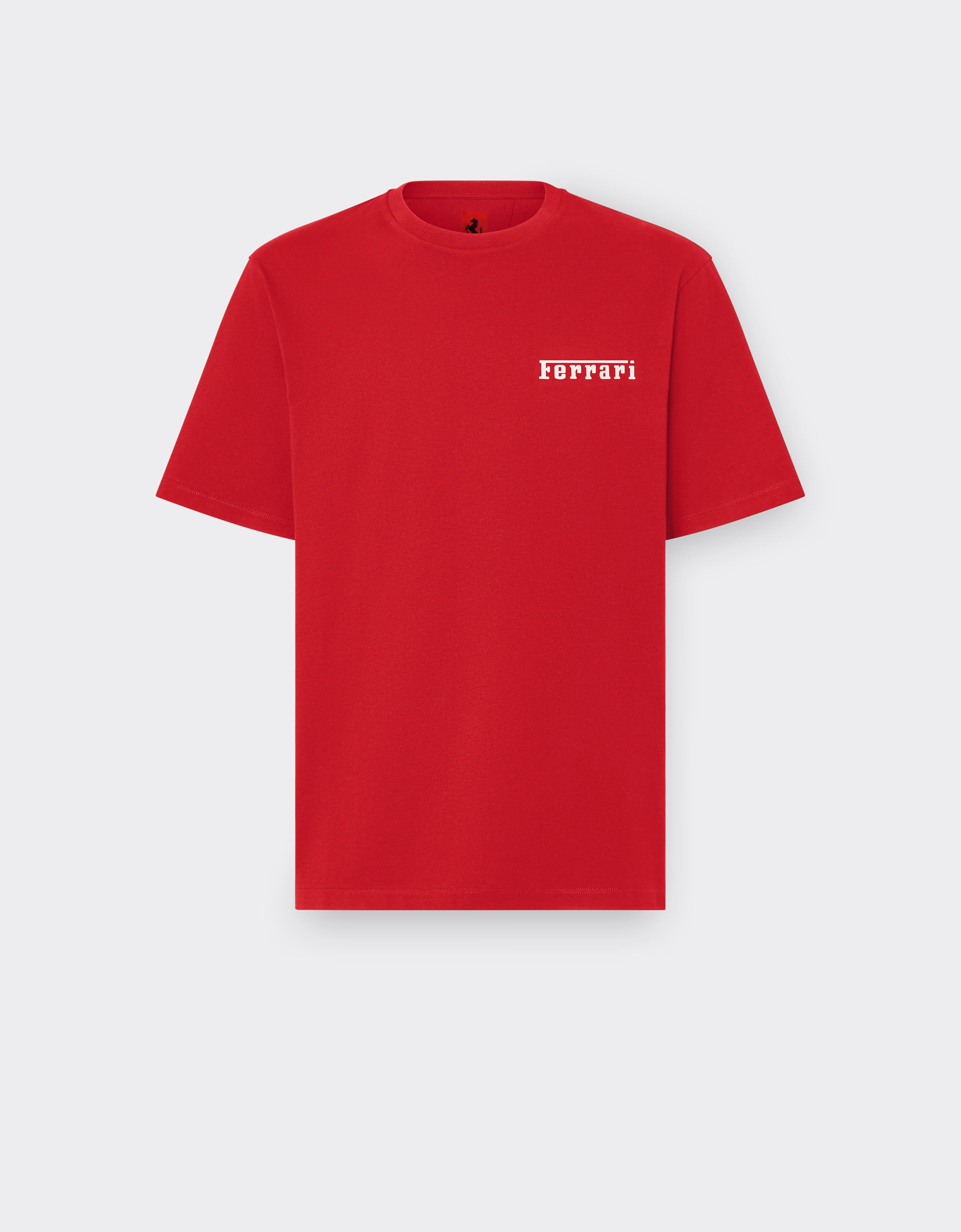 Cotton T-shirt with Ferrari logo