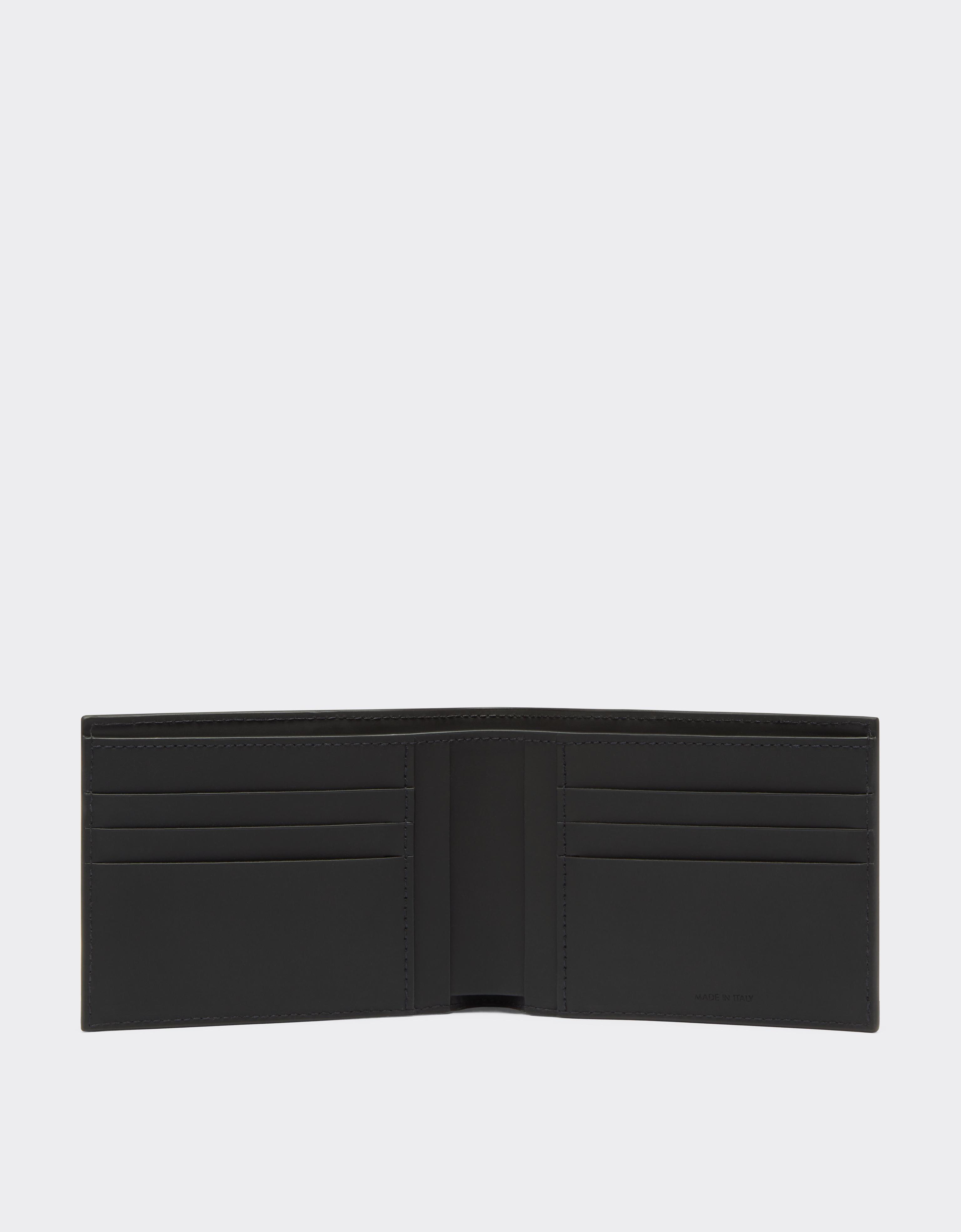 Portefeuille horizontal en cuir et fibre de carbone