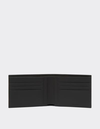 Portefeuille horizontal en cuir et fibre de carbone
