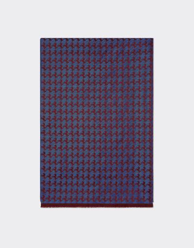 Bufanda de lana y seda con jacquard del Cavallino Rampante