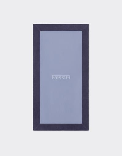 Cotton beach towel with Ferrari logo
