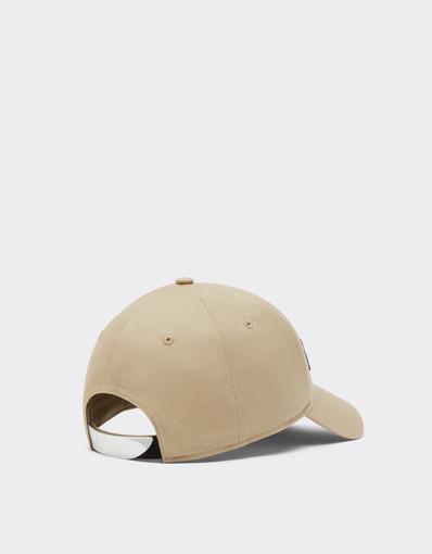 Cotton Twill Baseball Cap with Ferrari Embroidery