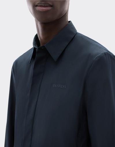 Camisa de popelín de algodón de corte entallado