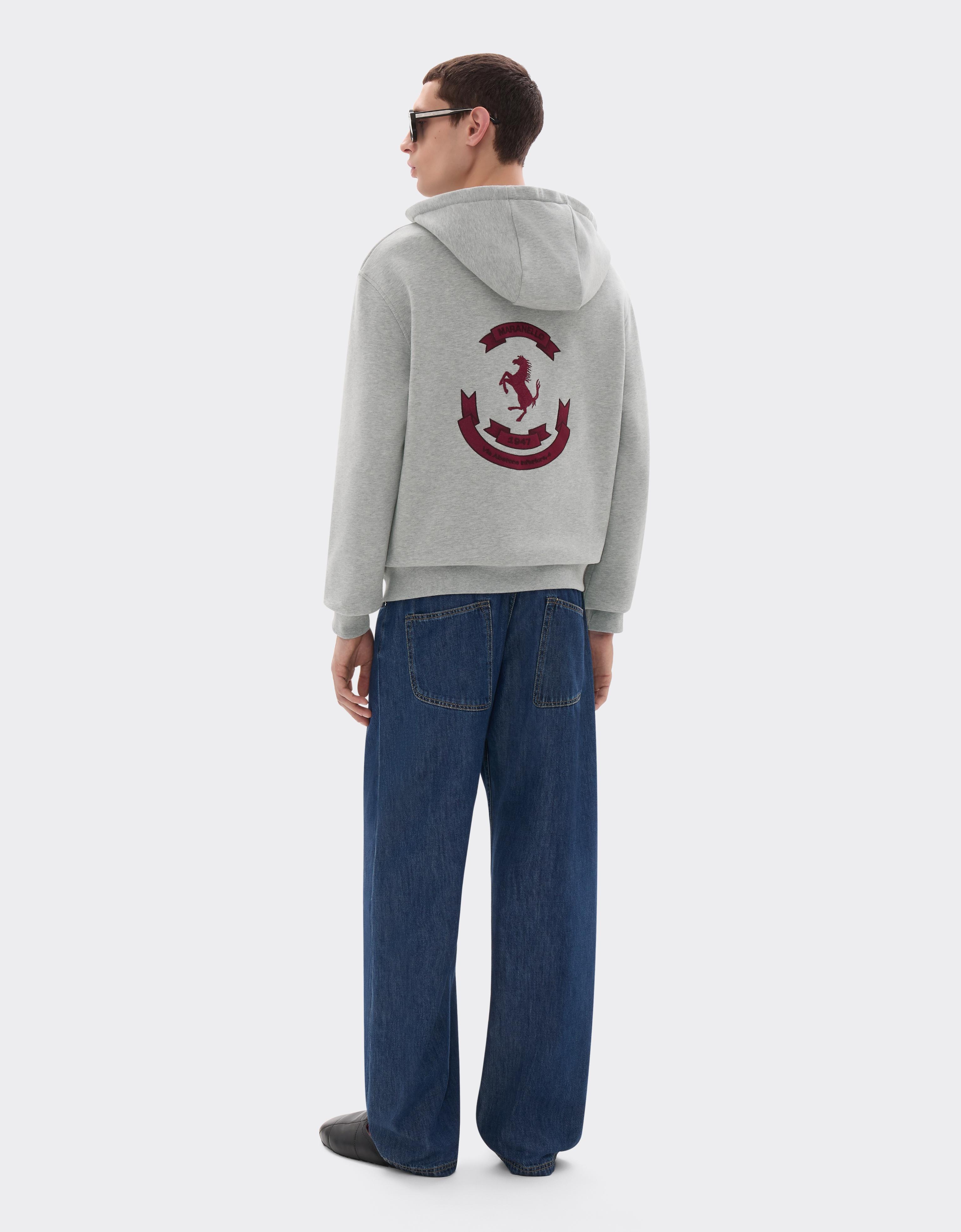 Melange Cotton Hooded Sweatshirt