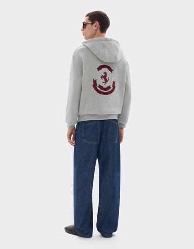 Felpa in Cotone Melange con Cappuccio