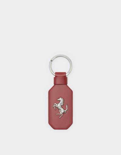 Leather Keyring with Prancing Horse
