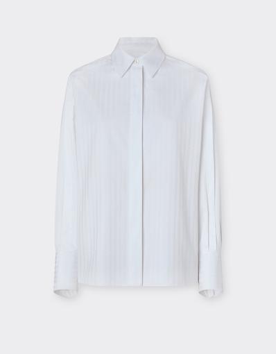 Jacquard Cotton Satin Shirt