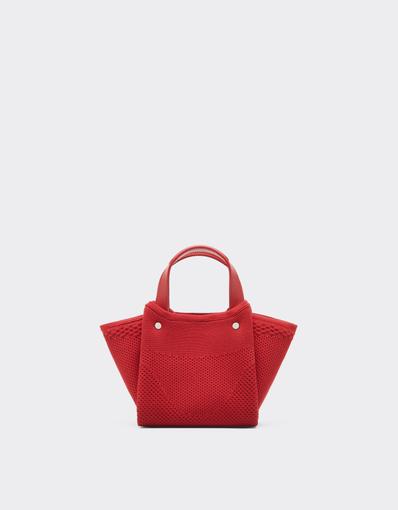 La Tote Bag Ferrari mini in Knit and Leather