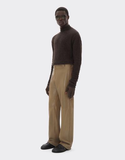 Leather Trousers with Elasticated Waist