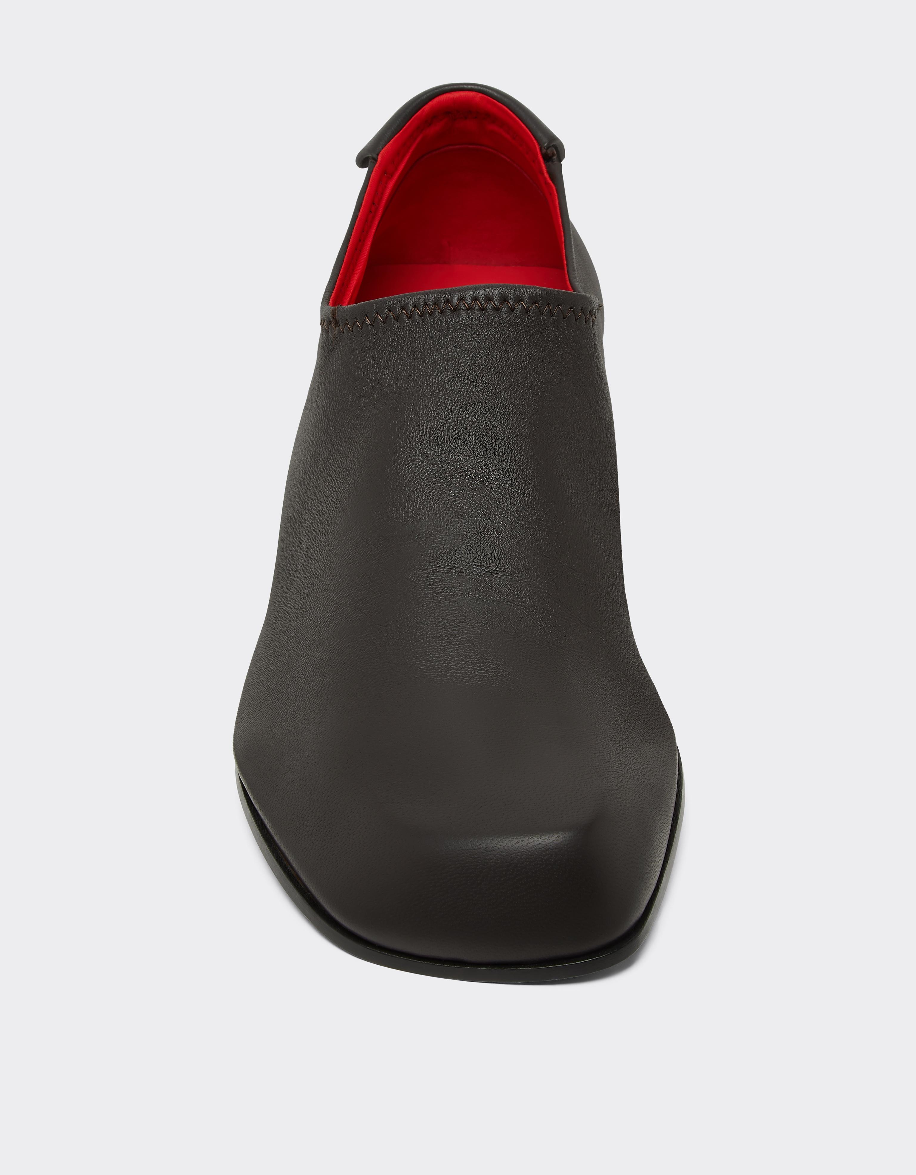 Leather Mules with Square Heel