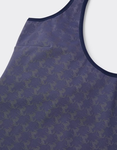One-piece swimsuit with Prancing Horse motif