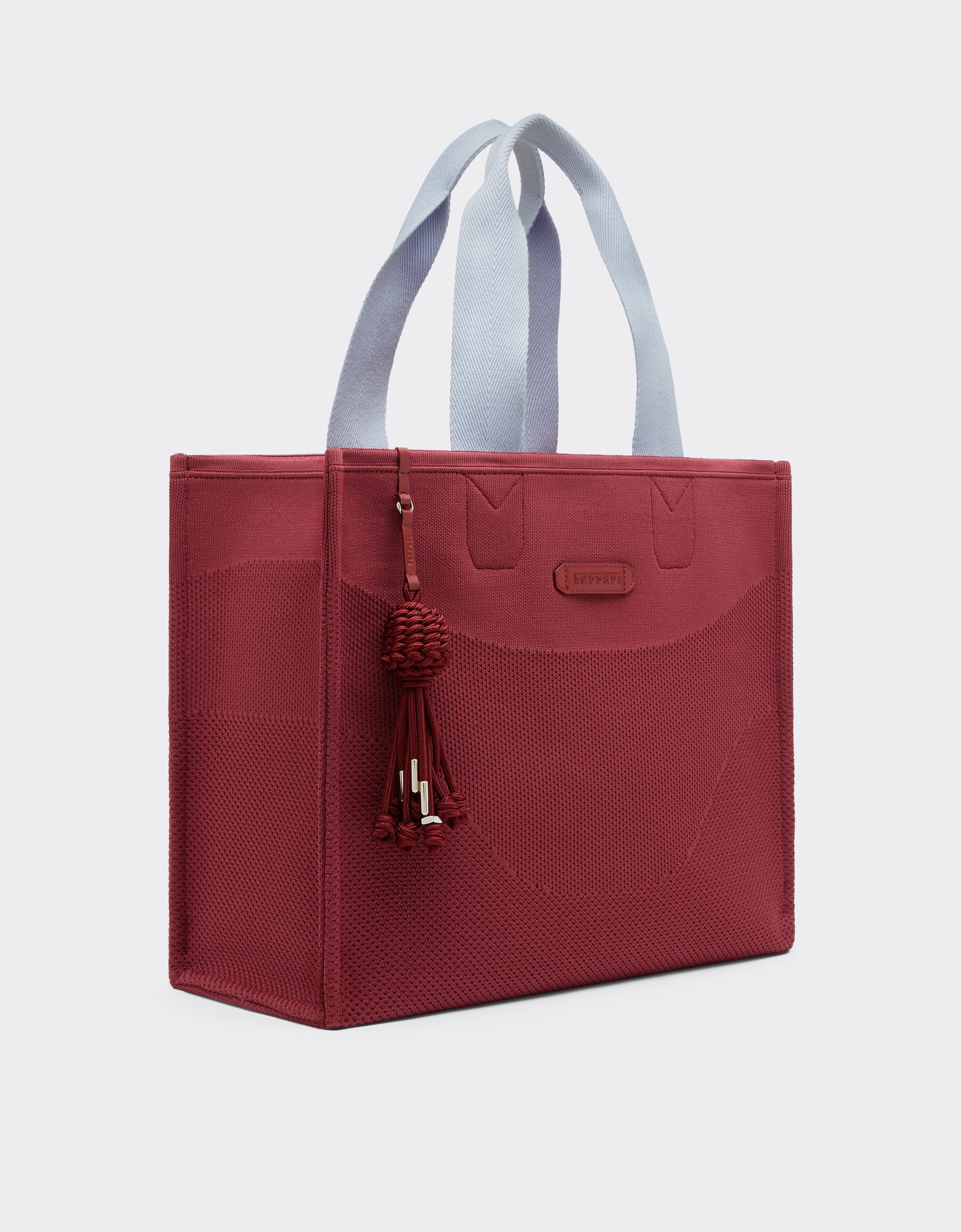 Tote bag in maglia e pelle