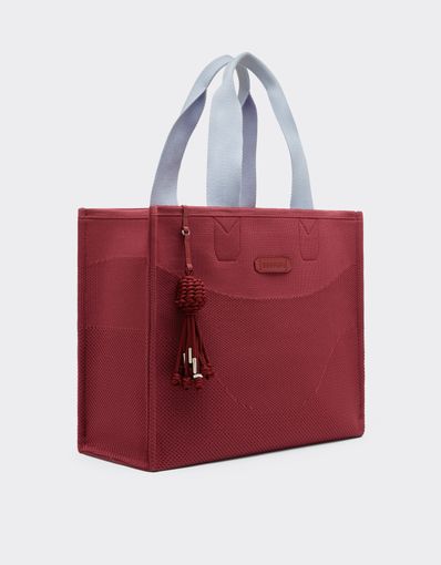 Tote-Bag aus Strick und Leder