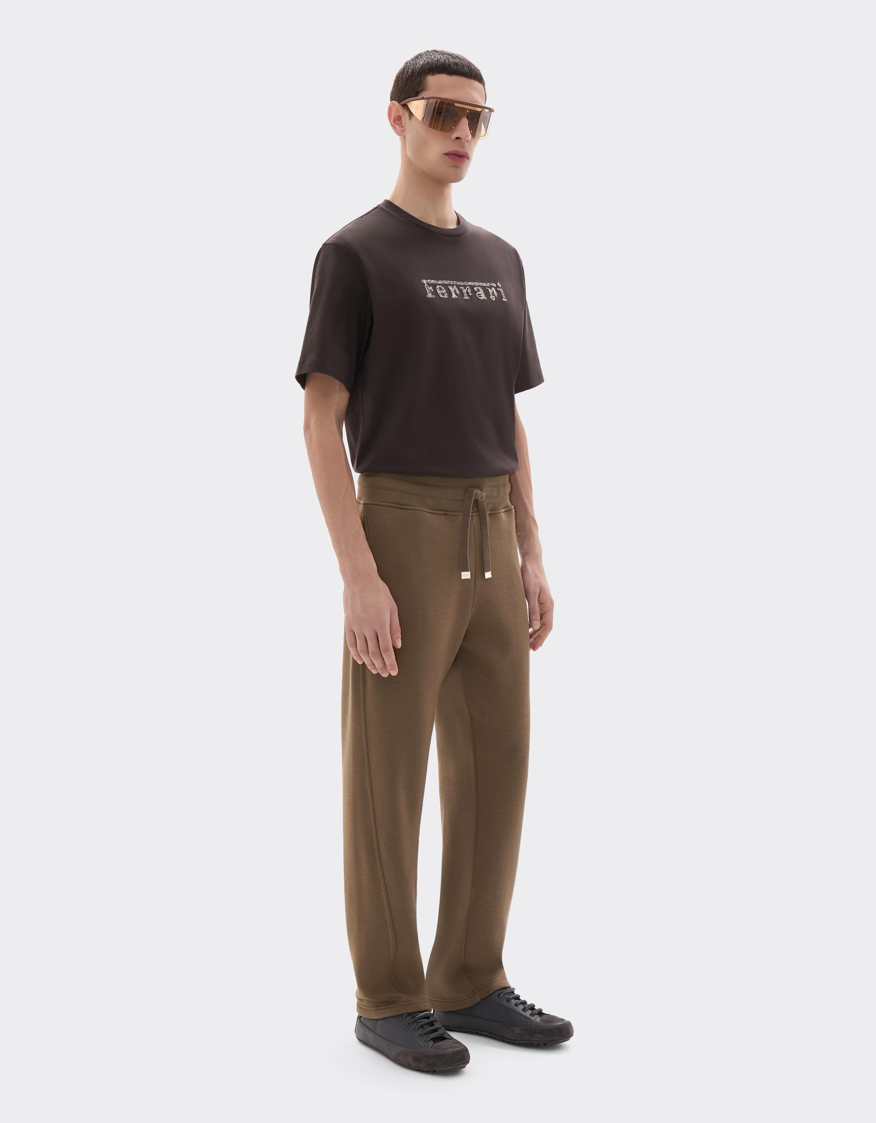 Wool and Cotton Jogger Trousers