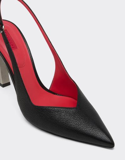 Leather Slingbacks with Ferrari Heel