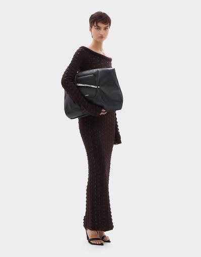 FERRARI PILLOW BAG en cuir semi-brillant, grand format
