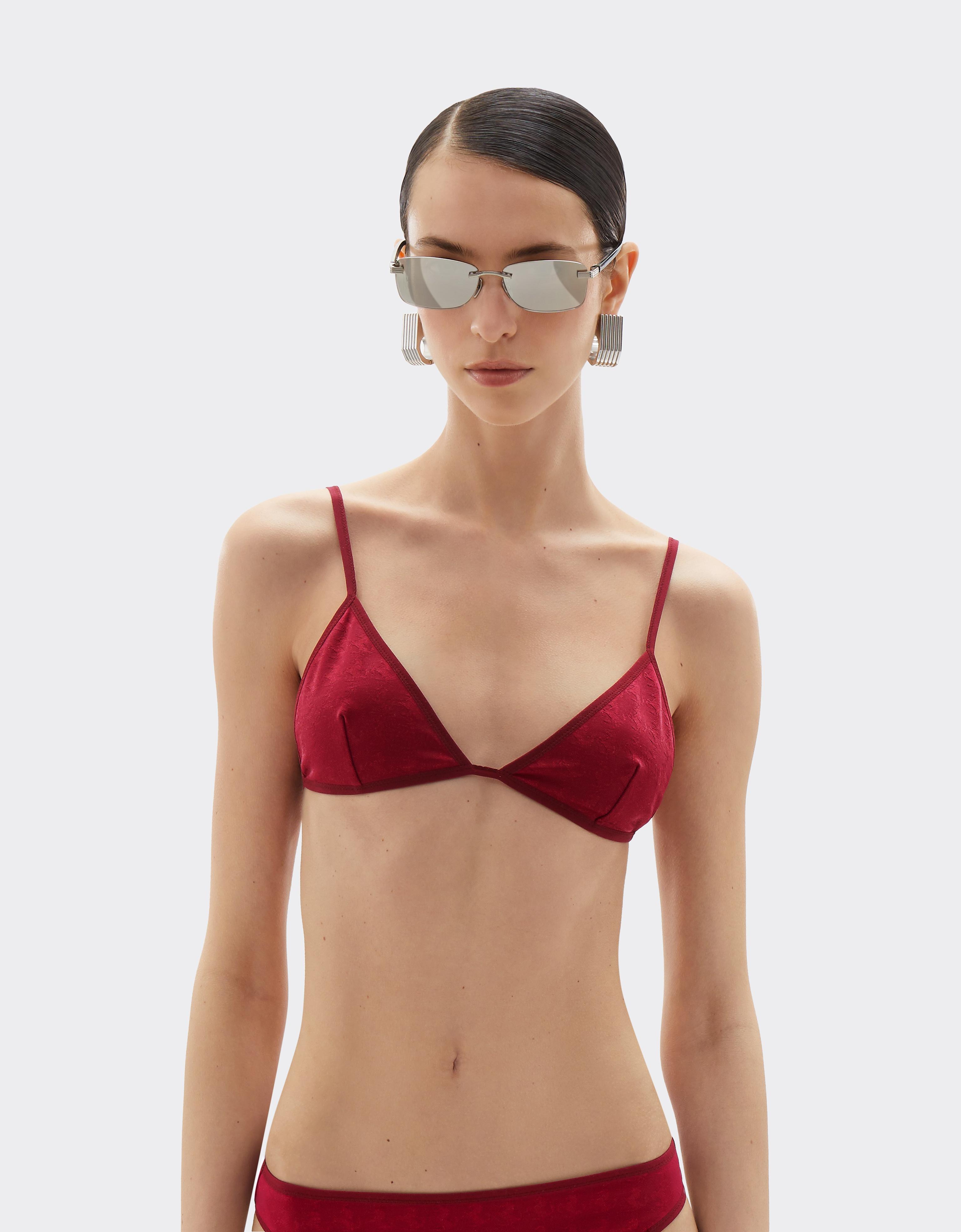 Triangle bikini top with Prancing Horse motif