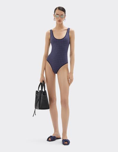 One-piece swimsuit with Prancing Horse motif